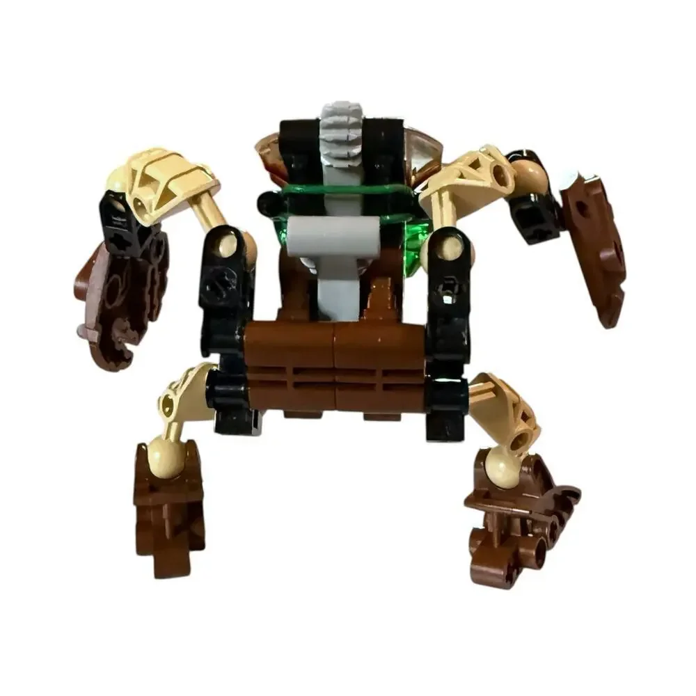 Vintage LEGO BIONICLE Pahrak Brown Green 8560 Set with Canister Complete Set